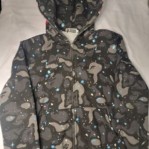Space Camo Shark Full zip up hoodie